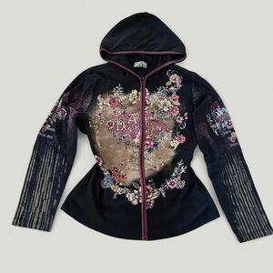 Y2K Vanilla Sugar Art Deco Zip Up Jacket